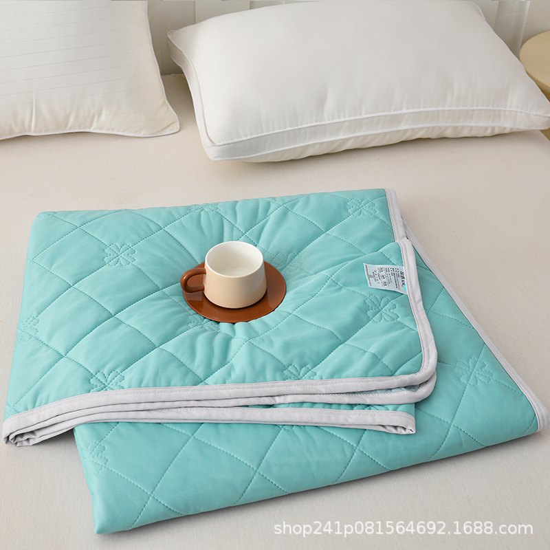 New Solid Color Cool Silk Summer Quilt Air-conditioning Quilt Summer Cool Quilt Thin Quilt Core Cross-border E-commerce Live Cabinet