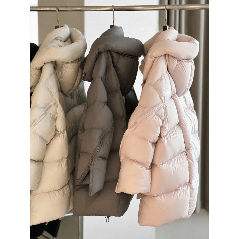 90 down White Goose down 253G-266G Hooded Designer down Jacket