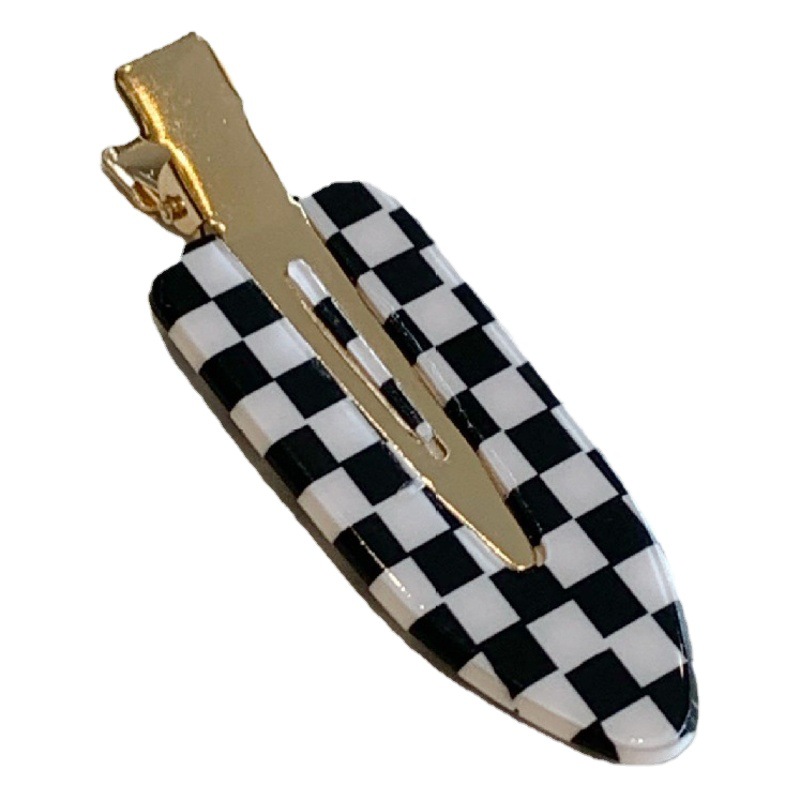 Japanese and Korean Colorful Checkered Hair Clips, Simple Daily Use Acetate Grid Seamless Hairpins, Side Clips, Bangs Clips, Hair Accessories