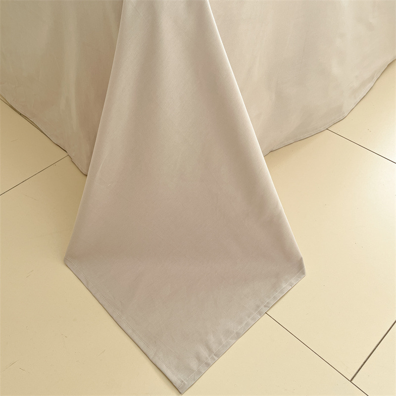 Ensemble quatre pièces en dentelle 100% coton style bohème vintage nordique français, housse de couette et drap en pur coton frais style coréen, parure de lit simple à motif floral vintage_voghion.com