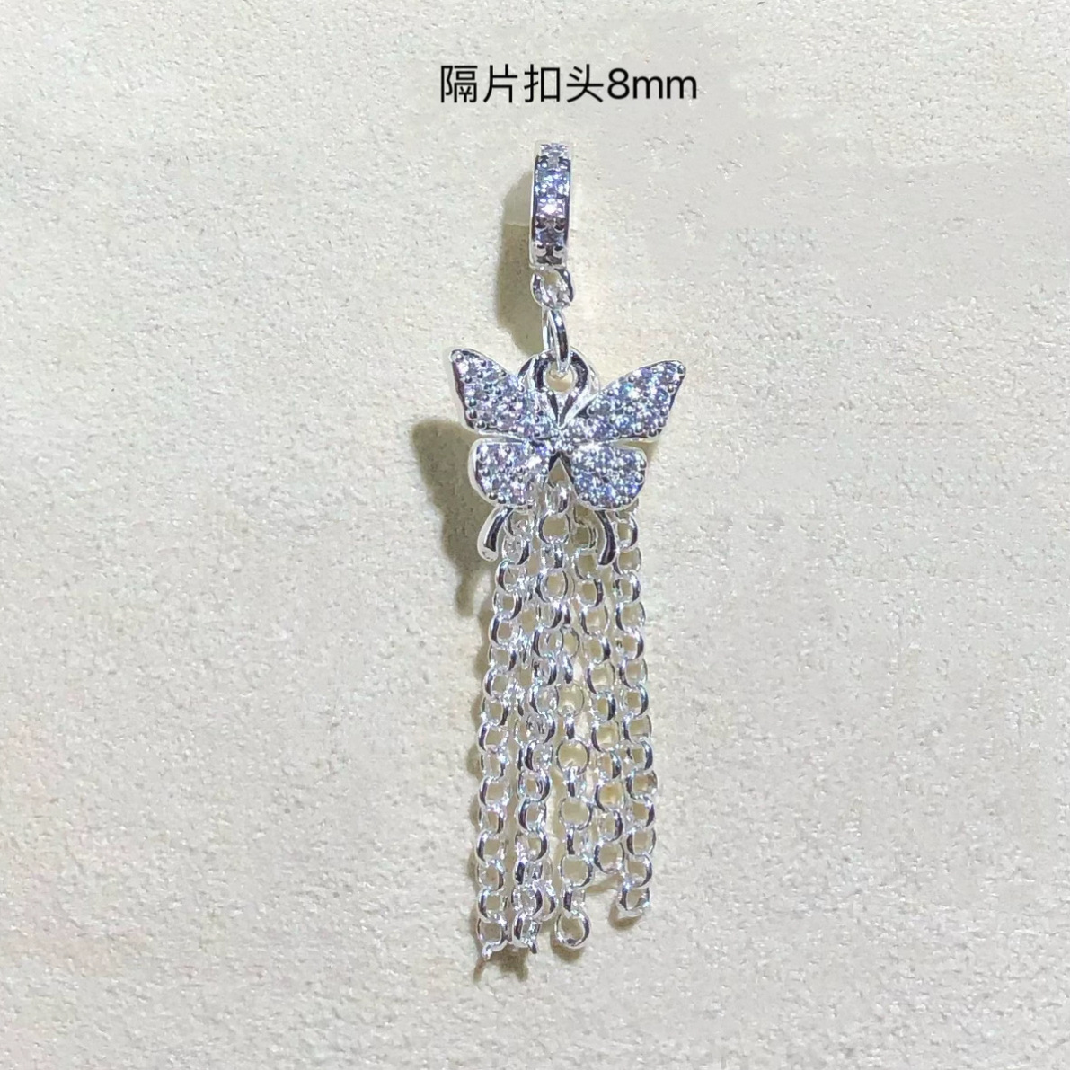 14K Gold-Plated Color-Preserving Crystal DIY Accessories Snowflake Bow Tassel Pendant Tassel Spacer Beads Bracelet Accessories