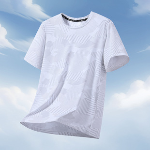 Short-Sleeved T-Shirts for Men and Women in Summer Thin Ice Silk Quick-Drying Breathable Loose Sports T-Shirts Plus Fat Half-Sleeved Cool Large Size