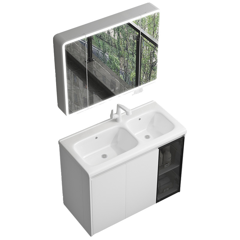 Gabinete de baño de pan de abeja cerámica integral lavabo tipo piso lavabo lavabo lavabo lavabo doble piscina