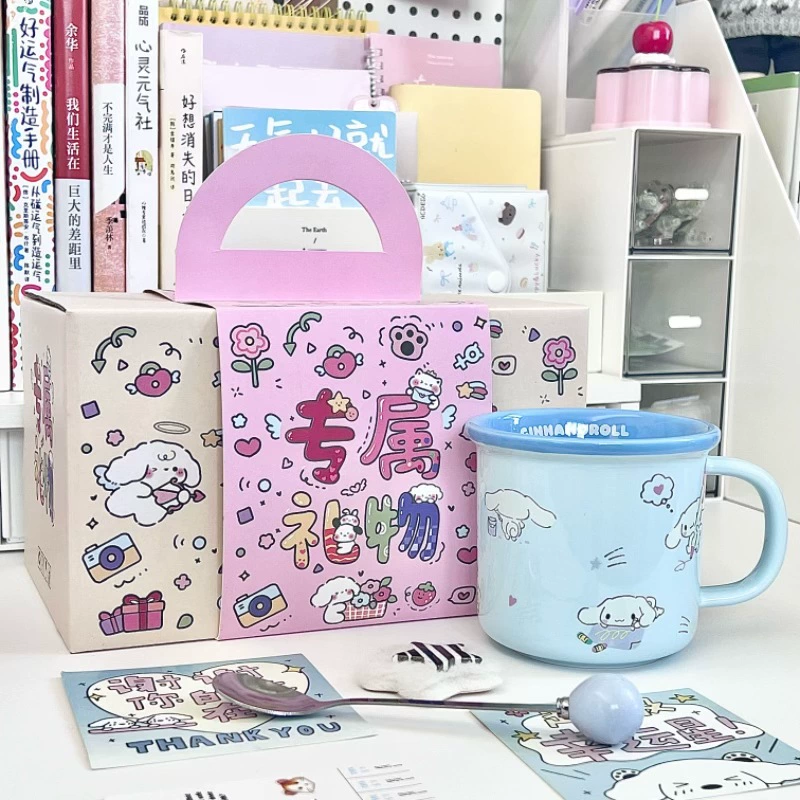 Керамическая кружка Sanrio для воды для девочек с привлекательным внешним видом и симпатичная детская кружка для дома, чашка для кофе и молока, подарок на день рождения