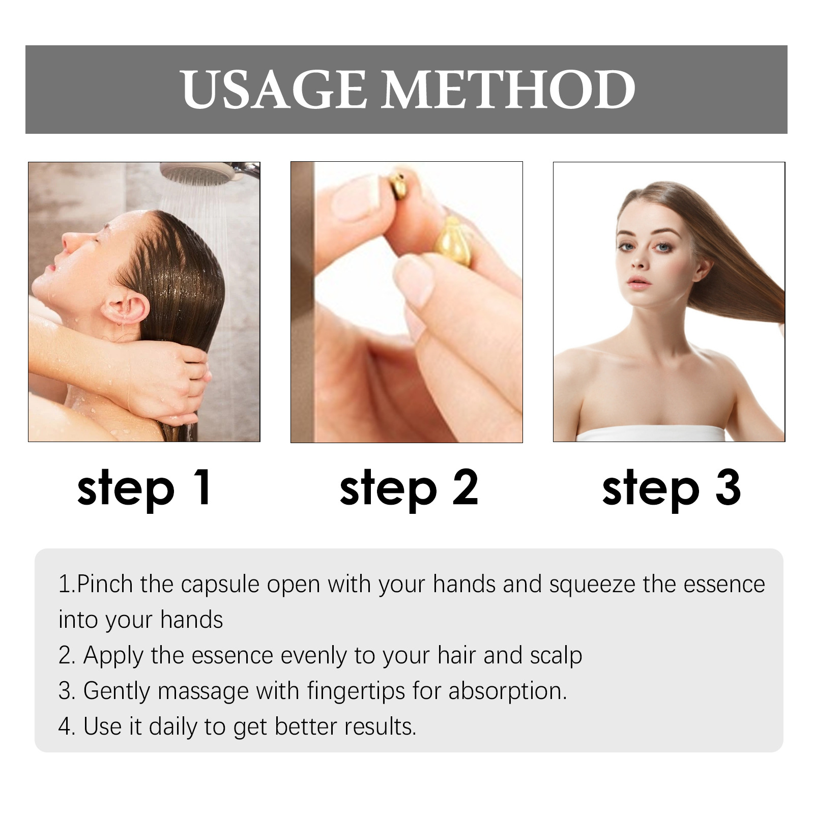 Las cápsulas capilares de jengibre EELHOE nutren las raíces del cabello, nutren y espesan el cabello, fortalecen y previenen la caída del cabello, cuidan el masaje del cuero cabelludo_voghion.com