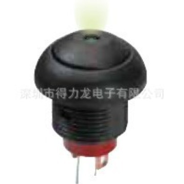 IP67级防水带灯无锁按钮开关，防水自复带灯按键开关