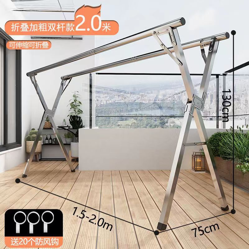 두꺼워지고 두꺼워진 2.0m 이중 극 텔레스코픽 + 20 윈드 후크