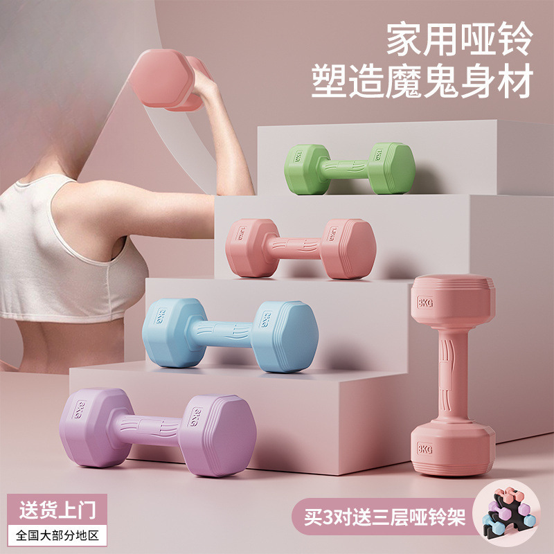 Dumbbells for Women, Fitness Equipment for Home, Slim Belly Barbell, Kettlebells, Children, Teenagers, Female Small Dumbbells, a Pair