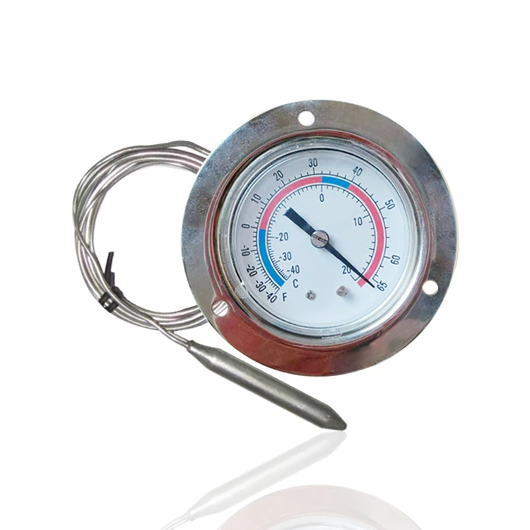 Холодный термометр Паровой капиллярный термометр из нержавеющей стали термометр давления осевой ленты-40 ~ 20 °C