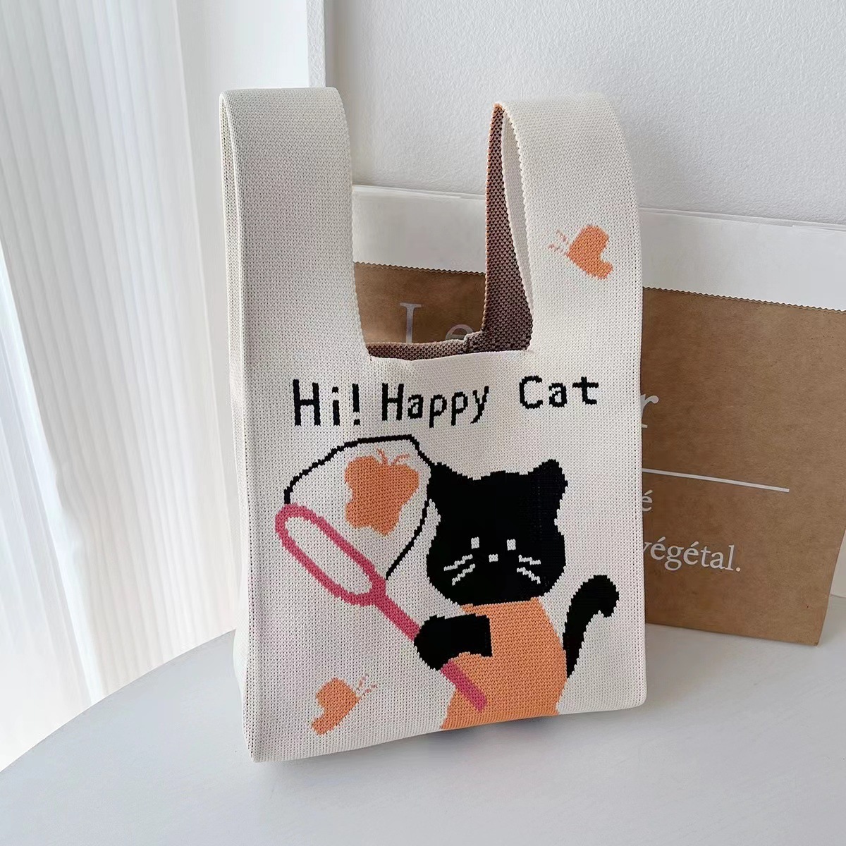 행복한 고양이 흰색