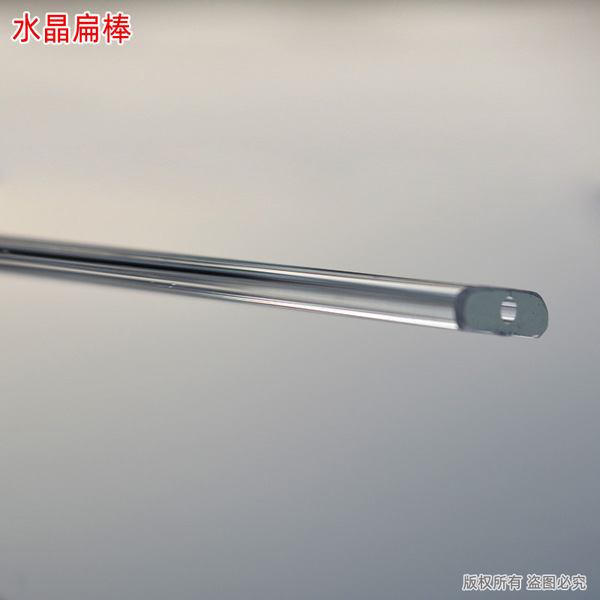 Glass flat rod with hole transparent K5 lighting tube rod…