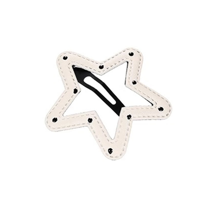 Temperamento lunares estrella nube horquilla clip lateral frente femenina flequillo lateral clip tocado parte posterior de la cabeza clip bb de cabello roto