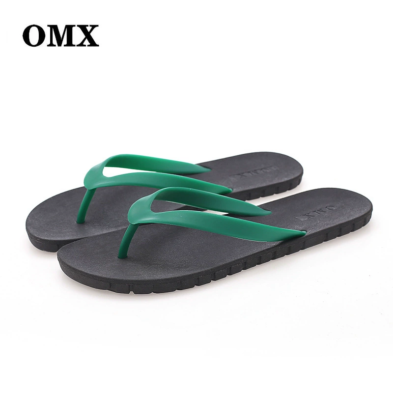 Минималистичный ветер TPR резиновый сплошной цвет мужские шлепанцы износостойкие противоскользящие тапочки летние пляжные холодные тапочки