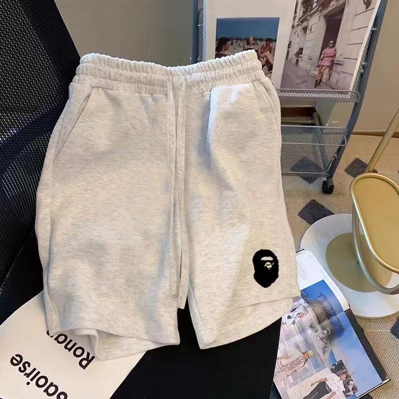 New American-Style Sports Trendy Brand Shorts, High Street Unisex Summer Printed Ape Print Five-Point Shorts, Casual Loose Pants