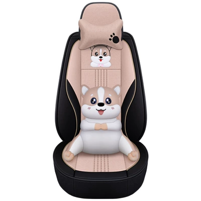 Modelə uyğun (Original) oturacaq örtükləri: car bread small goods seat - bls-warm-rice-single-seat-cartoon-version-1