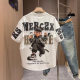 2025 New Summer Printed Loose Casual Half-sleeved T-shirt Men's Fashionable All-match Trendy Dovetail Short-sleeved Top