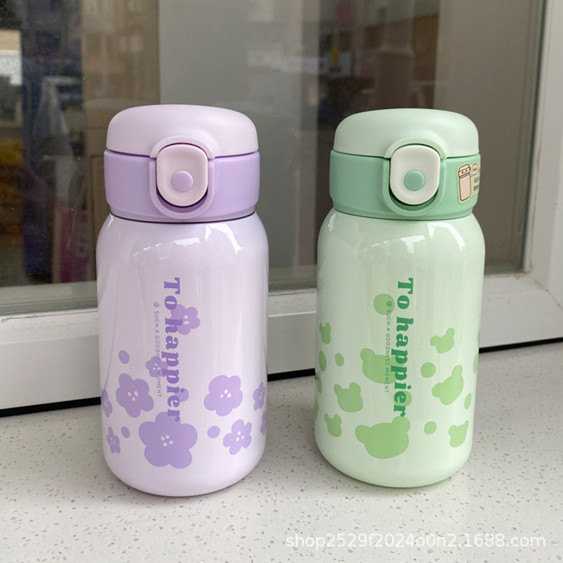 Thermos Cup Women with Straw 316 Stainless Steel Children Students High-value Small Portable Pregnant Women's Water Cup Batch