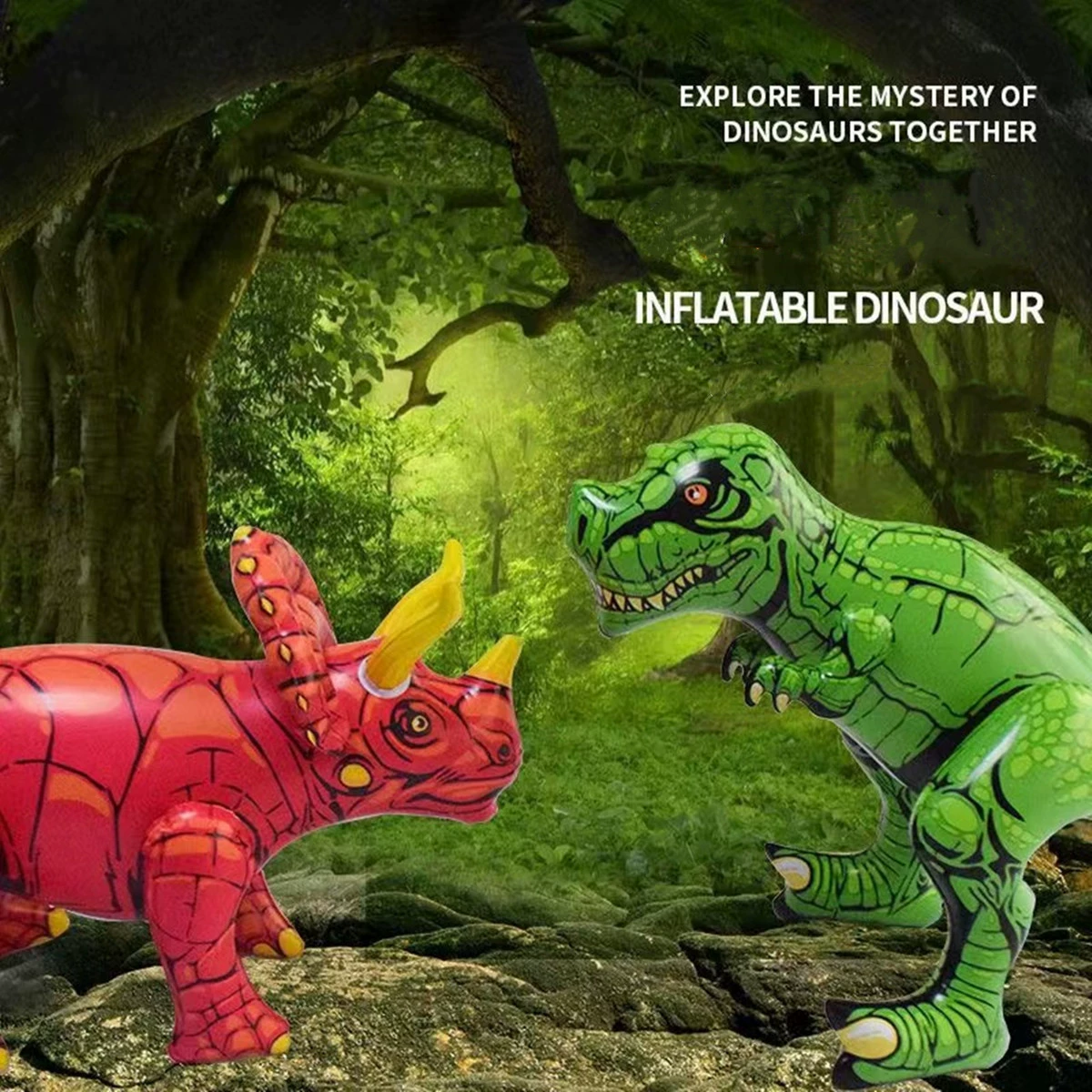 Трансграничная маркировка, Горячая продажа надувной динозавр из ПВХ, детская креативная игрушка, тираннозавр, игрушка