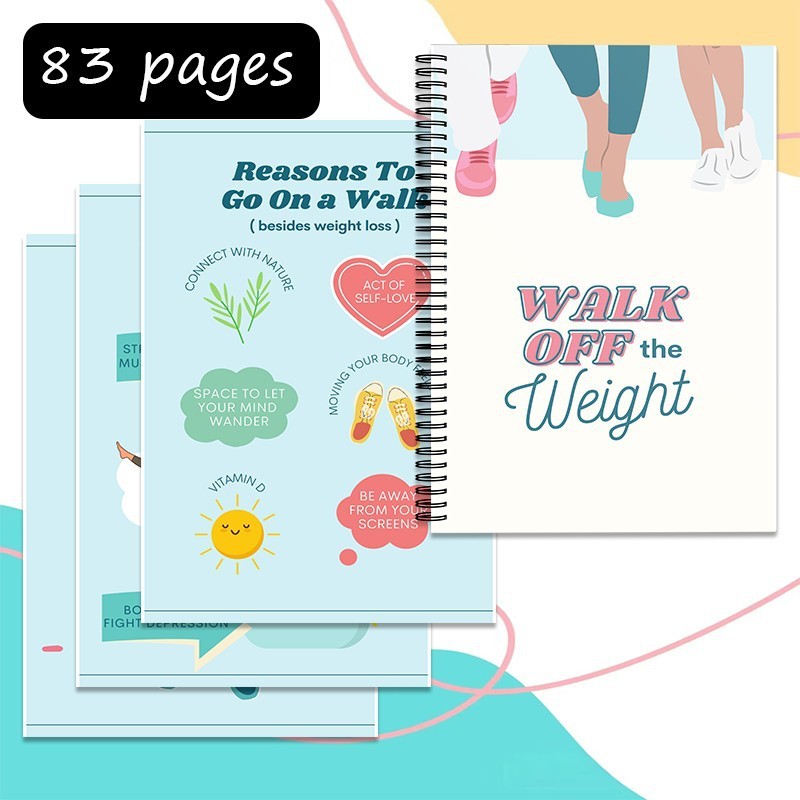 A5现货可贴标Walk off the Weight Planner走出体重计划线圈本|undefined