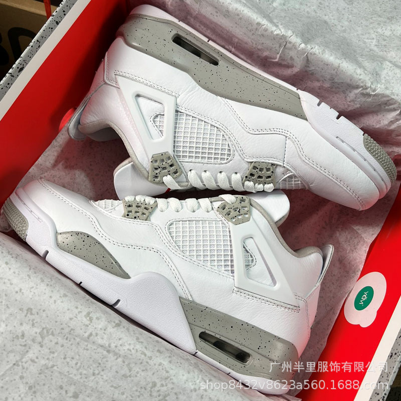 莆田 aj4 純正オリジナルシューズ AJ バスケットボールシューズ耐摩耗性スニーカーメンズ身長増加スポーツシューズ女性クロスボーダーホワイトセメント電気母|undefined
