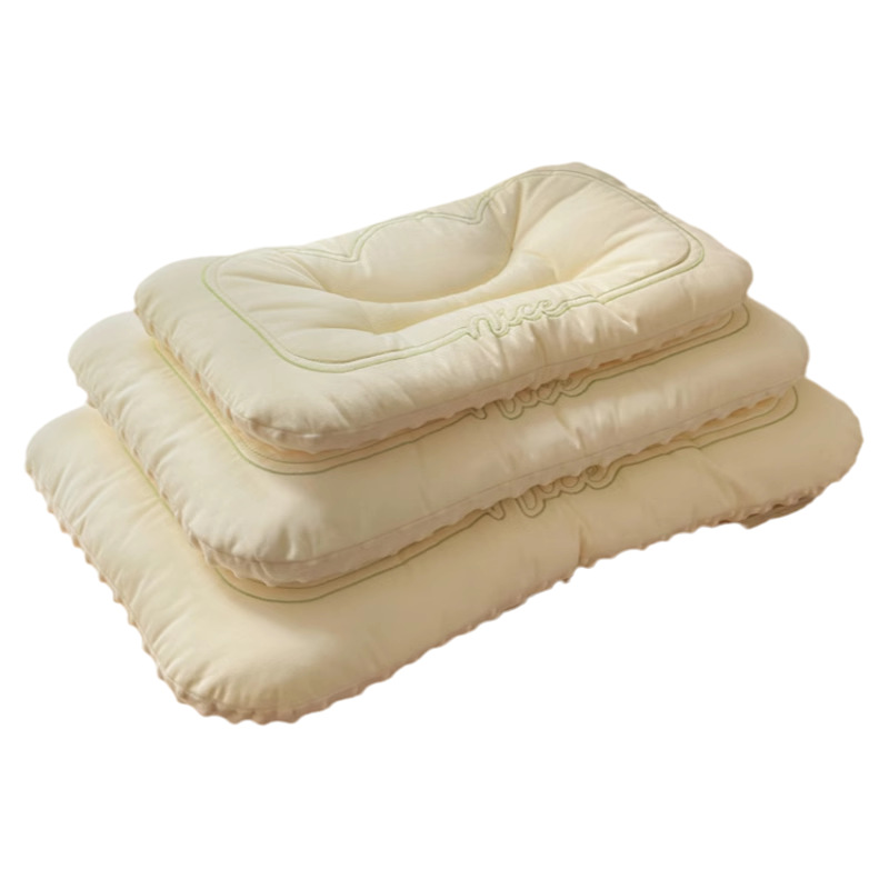 Almohada cervical de terciopelo Doudou para niños de algodón de clase A, almohada especial para el hogar para dormir, un par de almohadas bajas de hotel