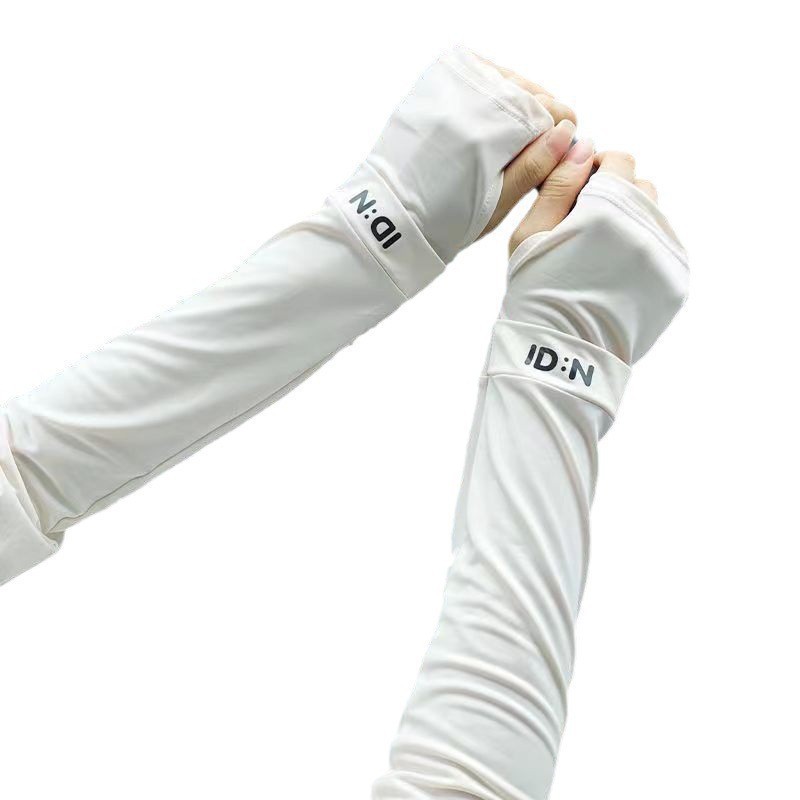 IDN-Mangas de hielo nuevo todo en uno, protección UV sin costuras, moda, conducción al aire libre, conducción y conducción, guantes de brazo de seda de hielo ligeros