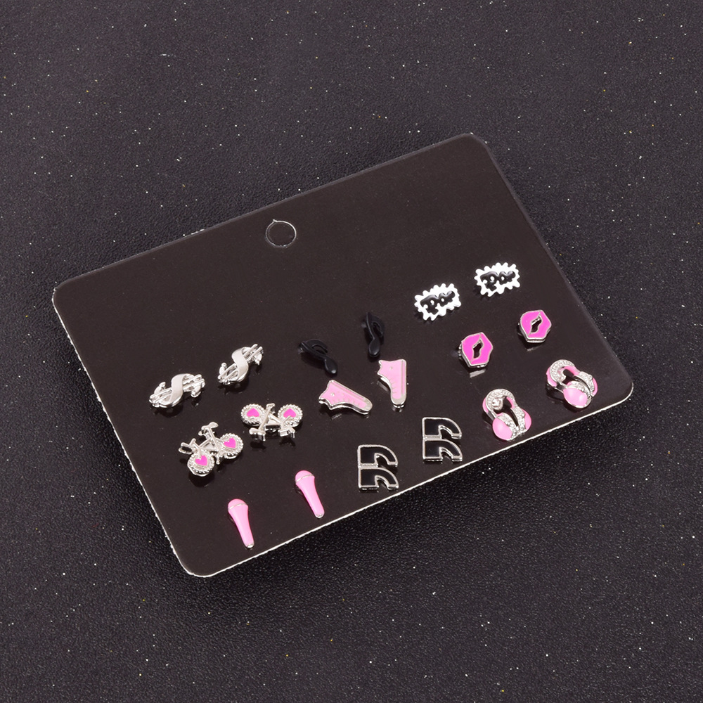 New Fashion Geometric Drip Earrings Set display picture 4