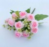 Simulation flower bouquet rose European -style small handle fake flower home wedding decorative dining table vase placed