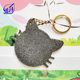 Creative Cat-Shaped Keychain Bag Accessories Tag PU Leather Decorative Leather Brand Cute Embossed Meow Big Head Pendant