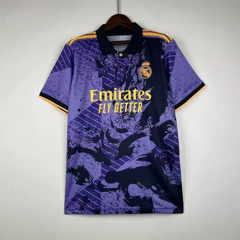 热门2425皇马球衣2223主客场特别版短袖训练服足球服龙年版足球服|undefined
