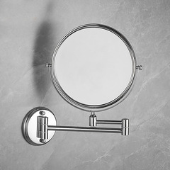 Cosmetic mirror bathroom wall-mounted hotel beauty double-sided mirror telescopic folding bathroom magnifying mirror vanity beauty mirror