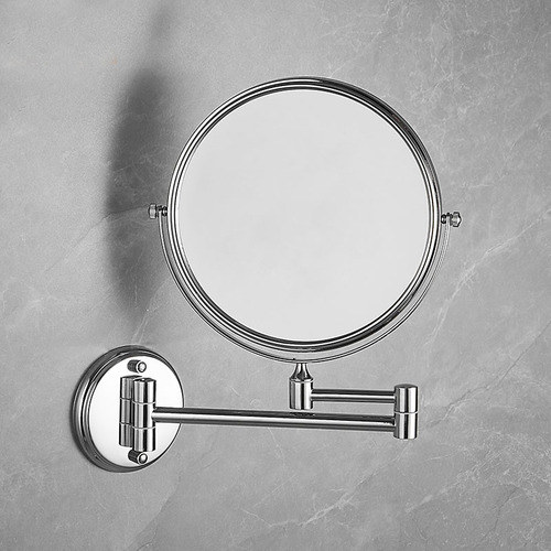 Cosmetic mirror bathroom wall-mounted hotel beauty double-sided mirror telescopic folding bathroom magnifying mirror vanity beauty mirror