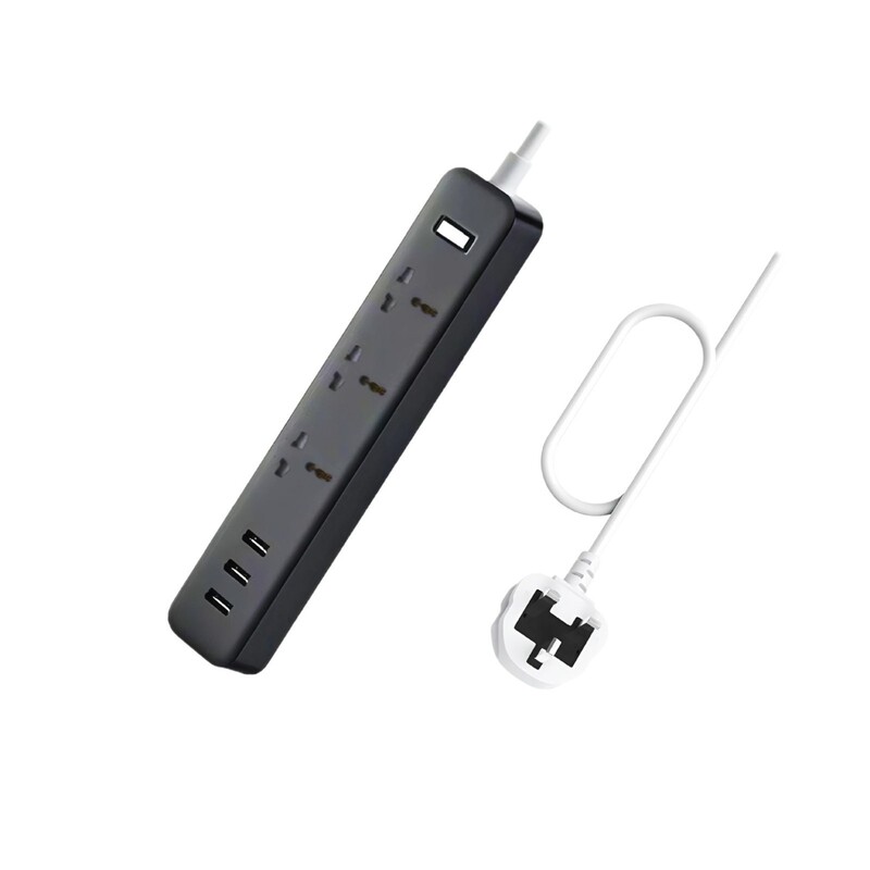 Manufacturer Wholesale Cross-Border Black and White Multi-Port USB Fast Charging Terminal Board British Standard European Mobile Phone Plug Charging Plug Strip