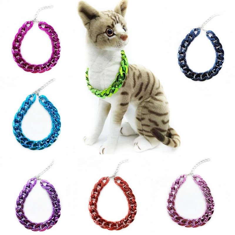 Amazon Новый цветной ошейник для домашних животных Кошка Тедди Фадоу Лабрадор Агрессивное большое Золотое ожерелье