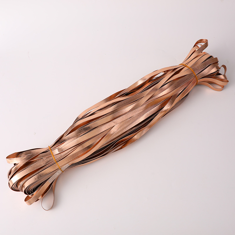 Wholesale PU leather edging strip 1cm gold and silver pressed pillow edging strips costume accessories