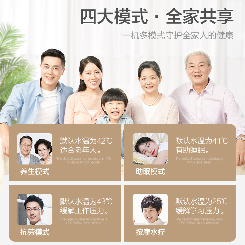 Kangjian Double-User Foot Bath with Automatic Massage, Heating, and Constant Temperature, Dual Electric Home Health Foot Cleansing Basin