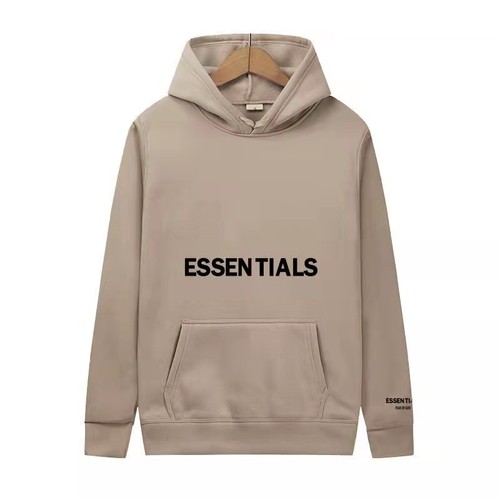 FEAR OF GOD Double Line Essentials Brand Hooded Sweatshirt with Chest Print, Unisex Thin Model
