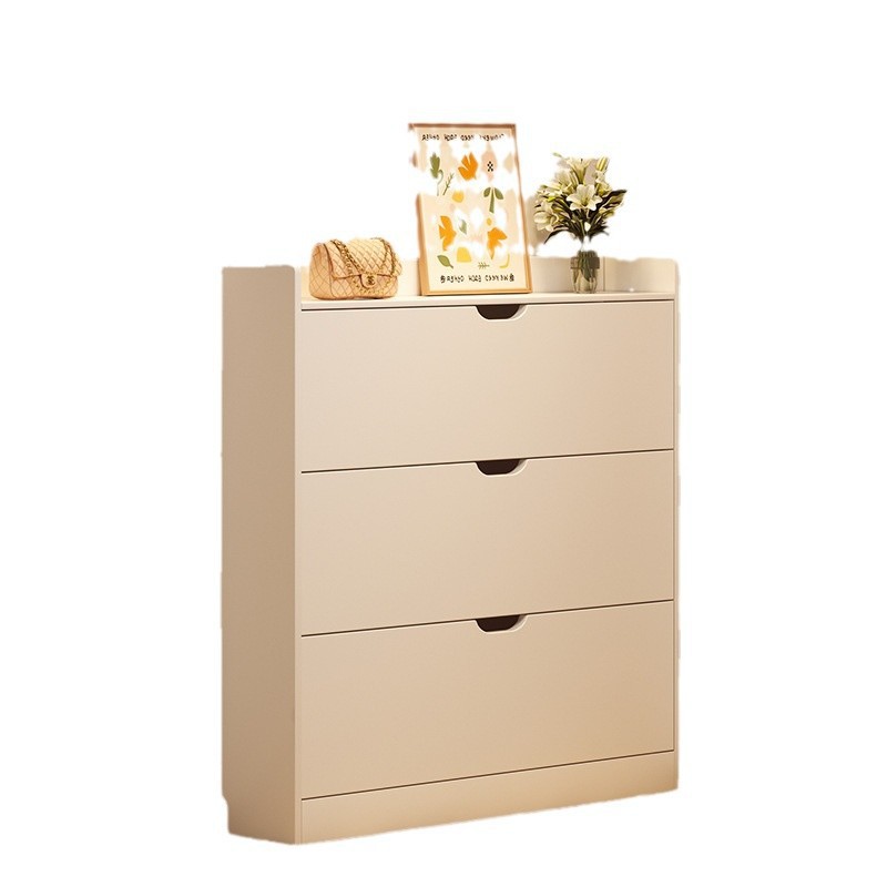 Núcleo de madera sólida zapato cabinet puerta doméstica gabinete de almacenamiento contra la pared integrado 2025 nuevo casco de almacenamiento ultra delgado y estrecho