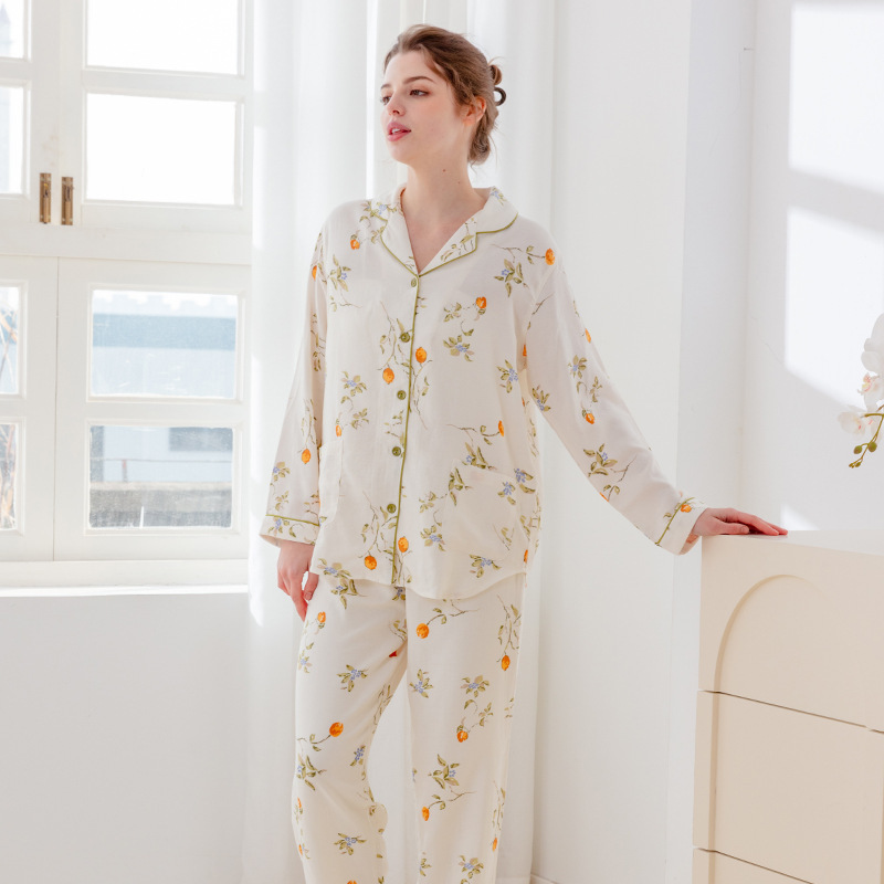 Pajamas for Women, Summer Style, High-End Women's Bamboo Cotton Double-Layer Yarn Home Clothes Set, Short-Sleeved Shorts, Category A, First-Class Products