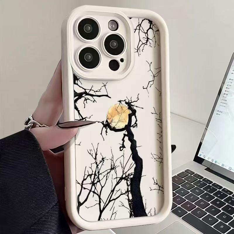 Madera muerta en primavera para iPhone 16pro funda para teléfono móvil Apple 15/14 transfronterizo 13promax nuevo 12 Europa y América