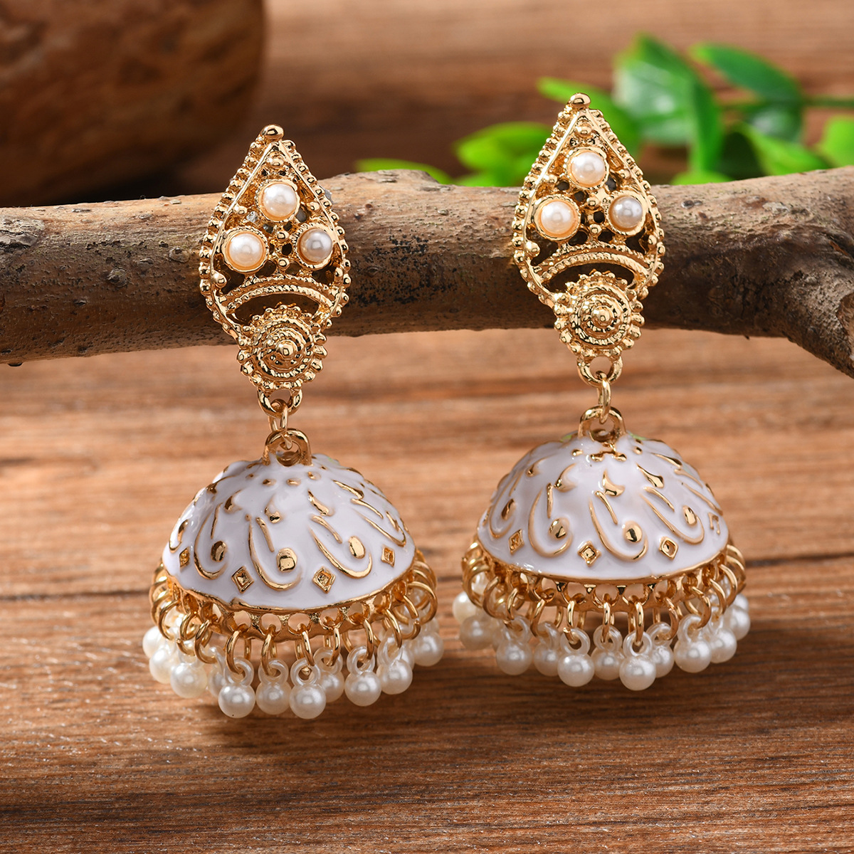 geometric retro ethnic fashionable earrings