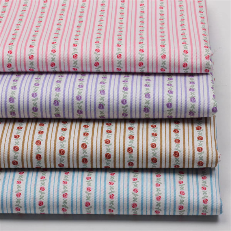 Rustic style printed fabric, floral rose pattern, combed cotton lining, pure cotton fabric, handmade floral fabric, all-cotton fabric Rustic style printed fabric, floral rose pattern, combed cotton lining, pure cotton fabric, handmade floral fabric, all-cotton fabric
