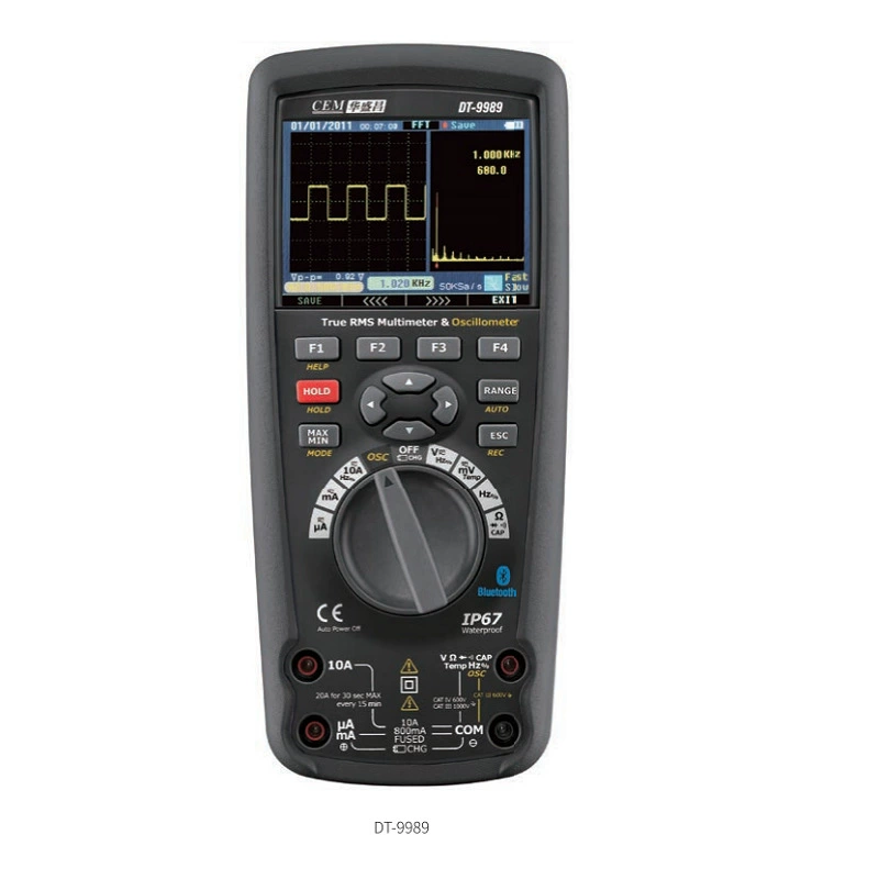 Цифровой мультиметр Huashengchang с цветным экраном, настоящая эффективная ценность, водонепроницаемый и пылезащитный фотоэлектрический мультиметр CEM