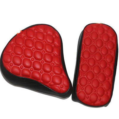 Battery Vehicle Waterproof Anti-Slip Seat Cushion Seat cushion, seat cover - leather-bright-red-pointed-rear-seat