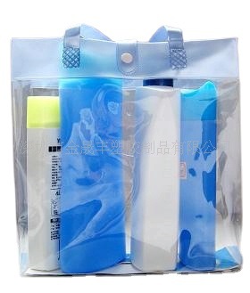 厂家供应PVC透明手提袋 软胶 电压 美发产品包装袋