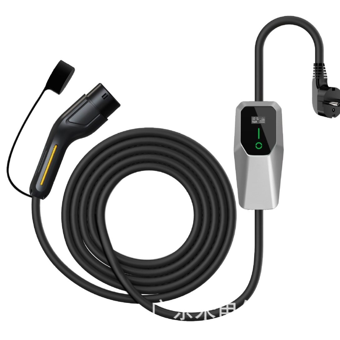 欧标新能源汽车随车充便携移动充电桩家用电动汽车充电器3.5KW16A