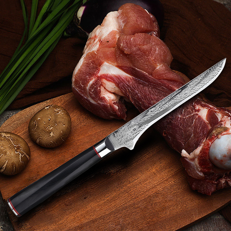Stainless Steel Boning Knife,Pig Killing Knife,Butchering Fish Knife,Dividing Knife,Yangjiang Damascus Steel VG10 Knife