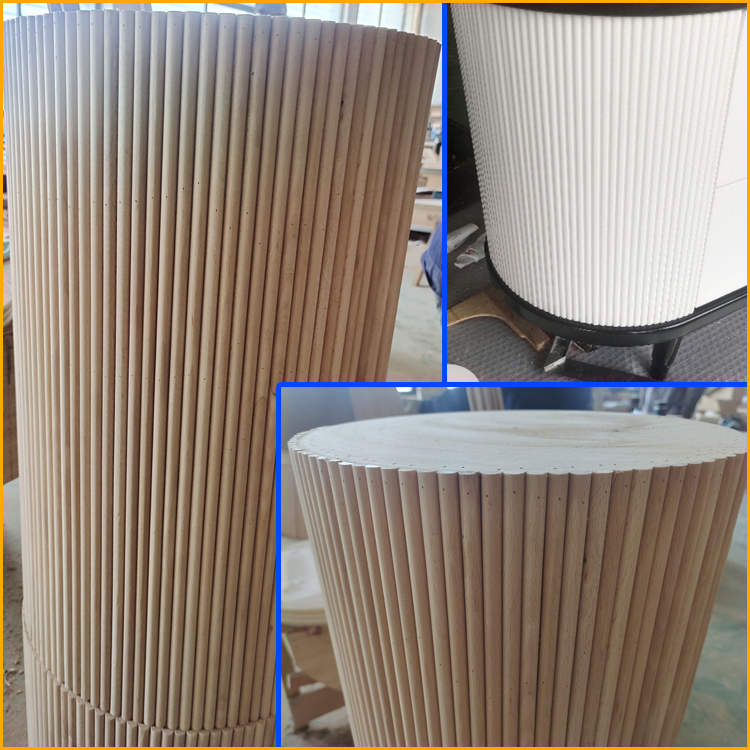 定 制榉木松木半圆形实木线条圆弧四分之一滴水槽收口装饰柱封边