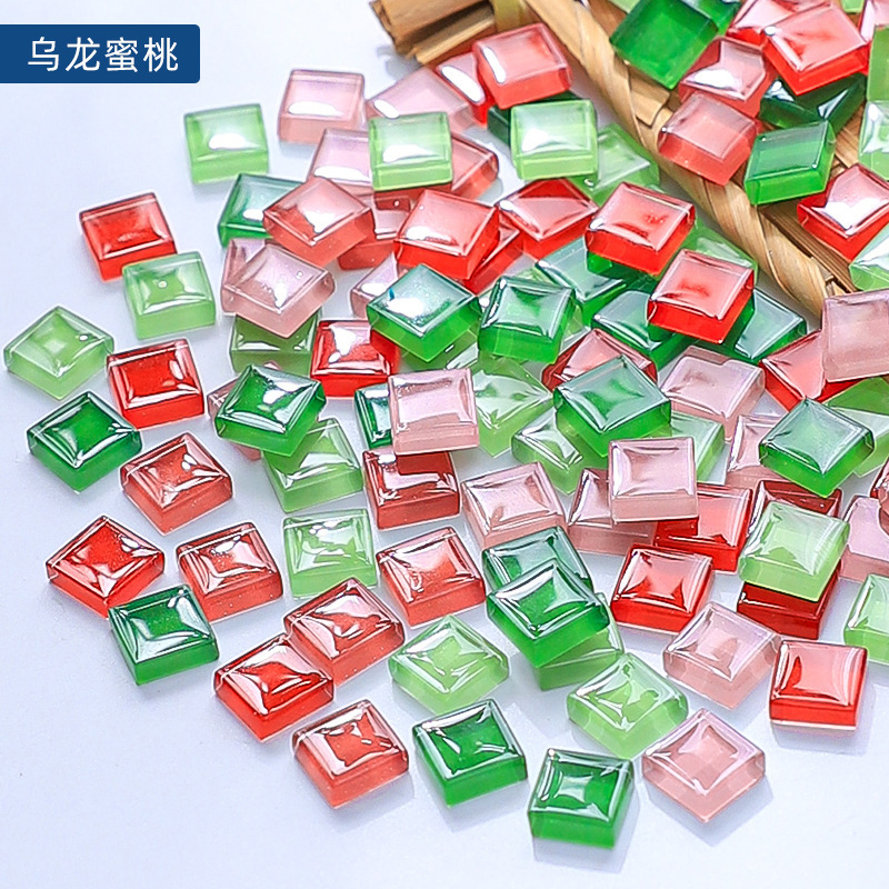混合モザイク diy 手作りフリーストーンクリエイティブ生産材料カラークリスタルガラスルース粒子装飾自己粘着|undefined