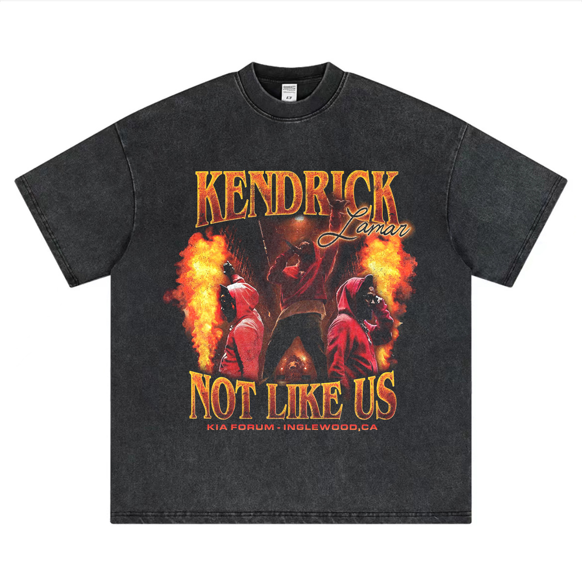 Kendrick Lamar Los Ángeles Concierto Hip Hop Rap Impresión de verano T-shirt de manga corta
